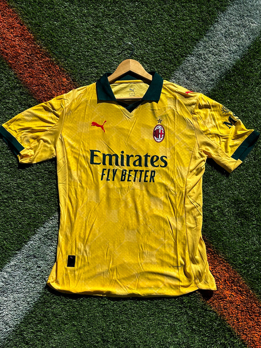 AC Milan 2025/2026 Third Jersey – Modrić 14 Yellow Edition Vintage-Inspired Alternate Kit