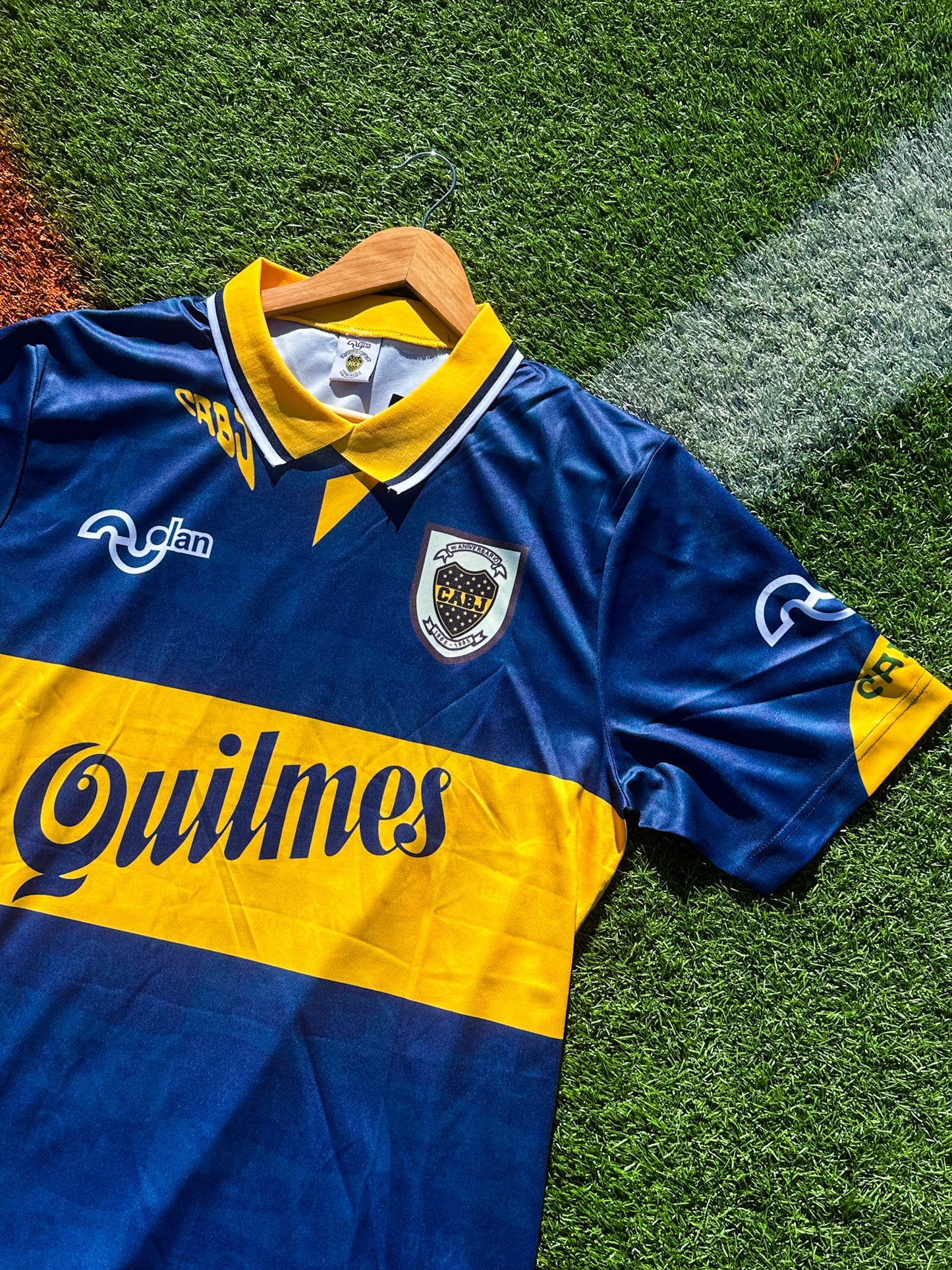 Boca Juniors 1995/1996 Home Jersey – Quilmes Sponsor Vintage Blue & Gold Classic