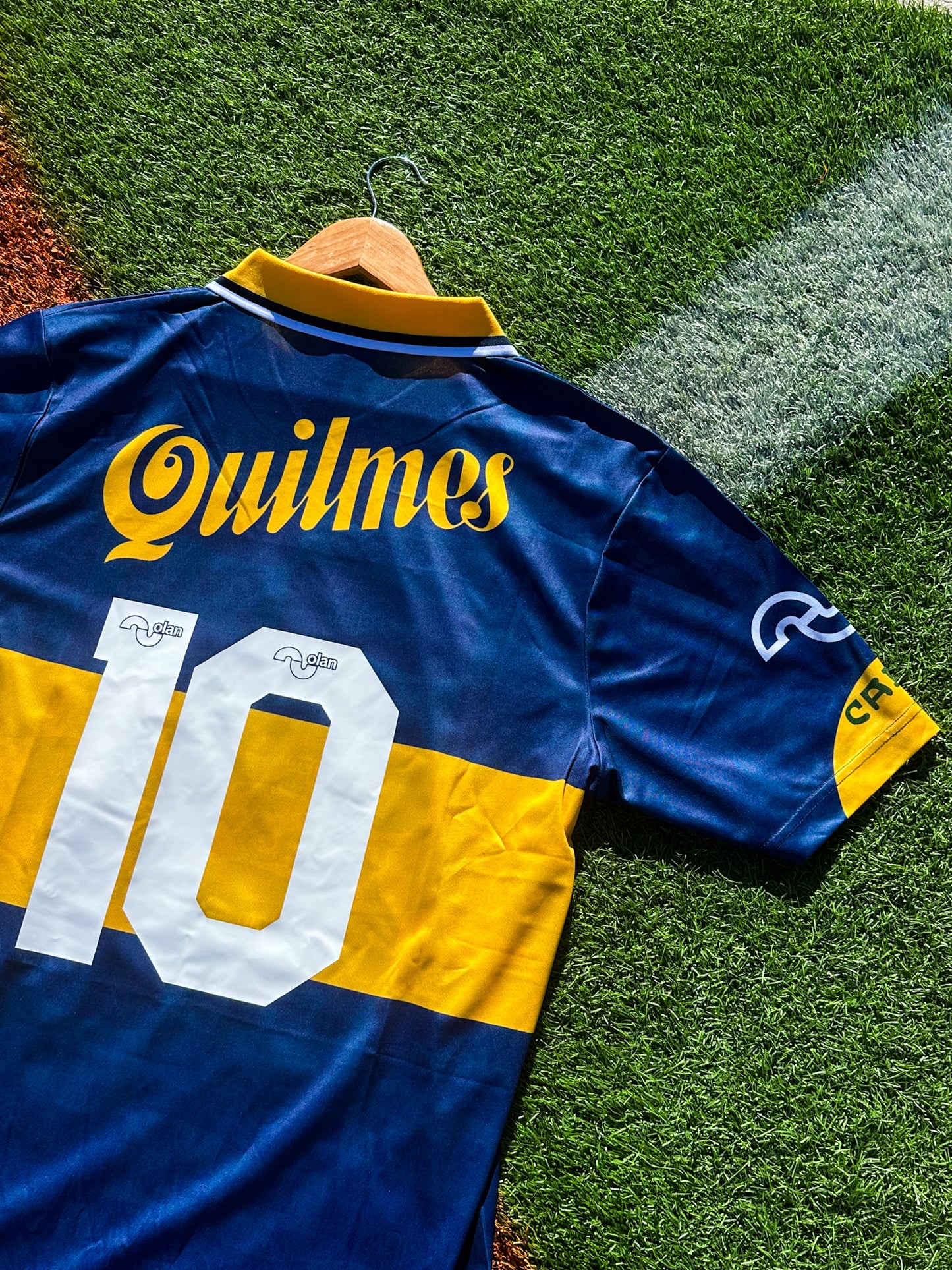 Boca Juniors 1995/1996 Home Jersey – Quilmes Sponsor Vintage Blue & Gold Classic
