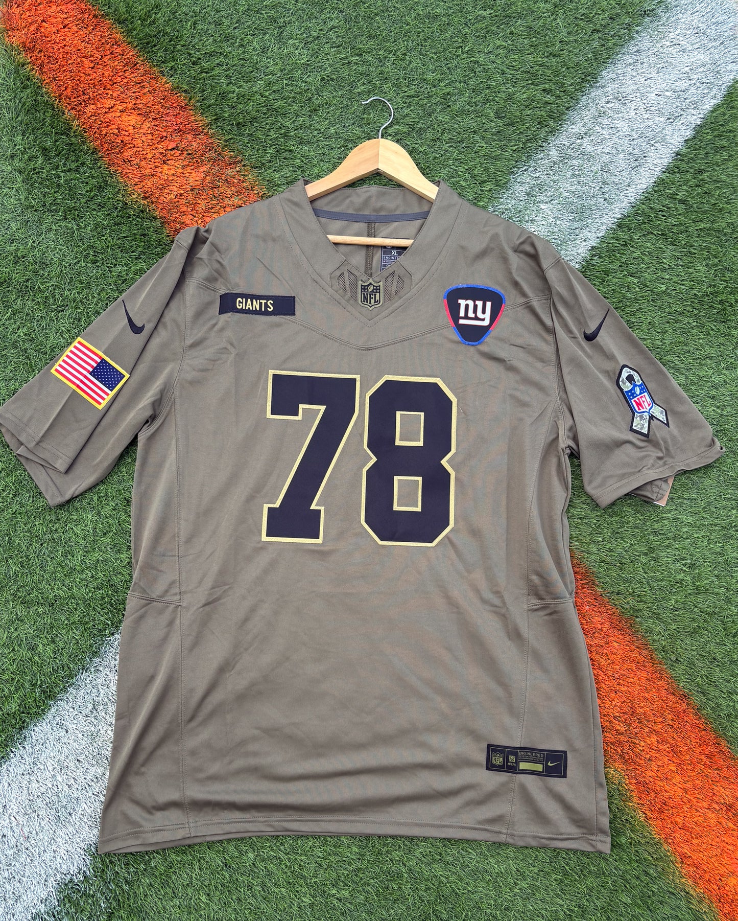 New York Giants Salute to Service Army Green NFL Jersey – Military Tribute Edition