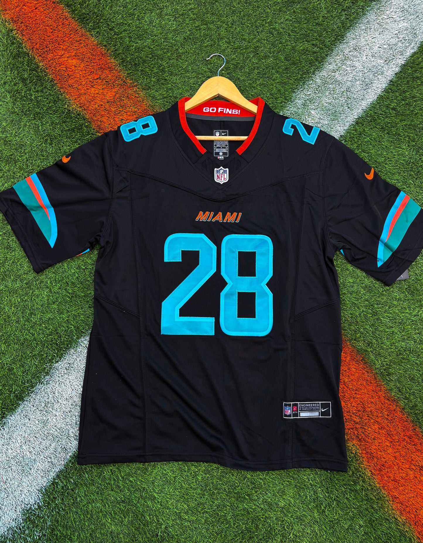 Miami Dolphins “Rivalries & Collections” NFL Game Jersey – Black Neon Edition