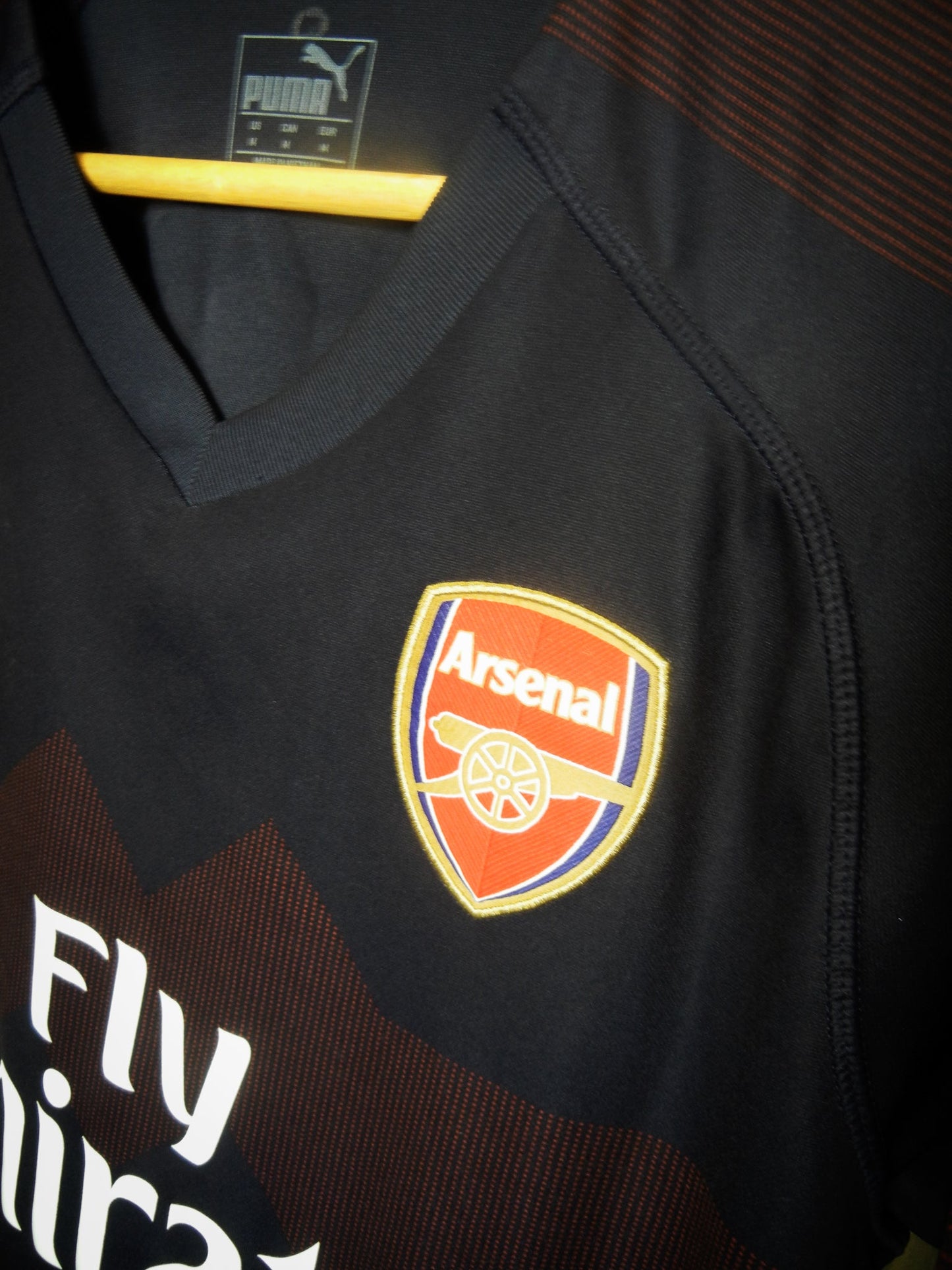 Arsenal 2018/2019 Away Jersey – Lacazette #9 – Medium – Navy & Volt Puma Shirt (MPN: 753213-13)