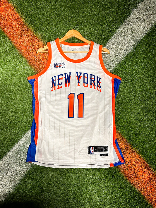 New York Knicks 2024/25 Nike City Edition Swingman Jersey- Jalen Brunson – NYC White & Orange Classic