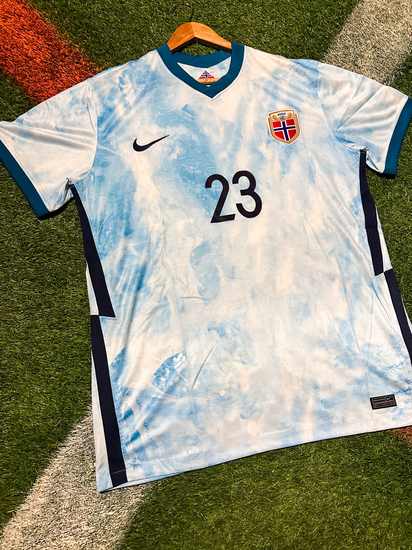 Norway 2021 Away Jersey Haaland #23 Ice Storm Edition