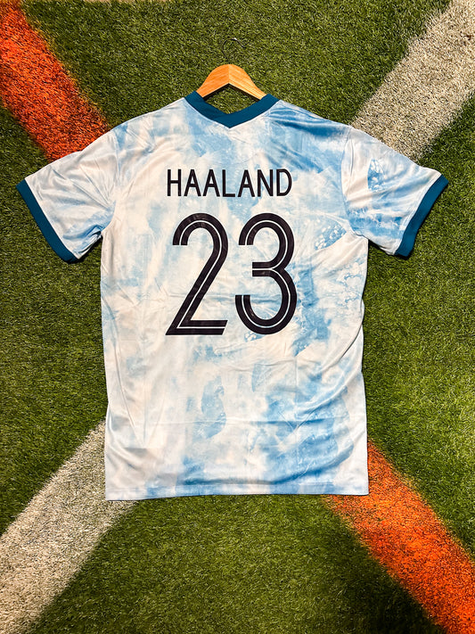 Norway 2021 Away Jersey Haaland #23 Ice Storm Edition