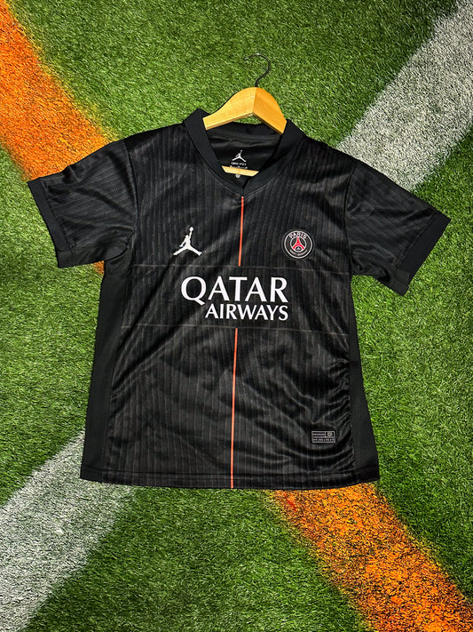 Paris Saint-Germain 2025/2026 Fourth Jersey – Ousmane Dembélé 10- Kids Black Jordan Edition
