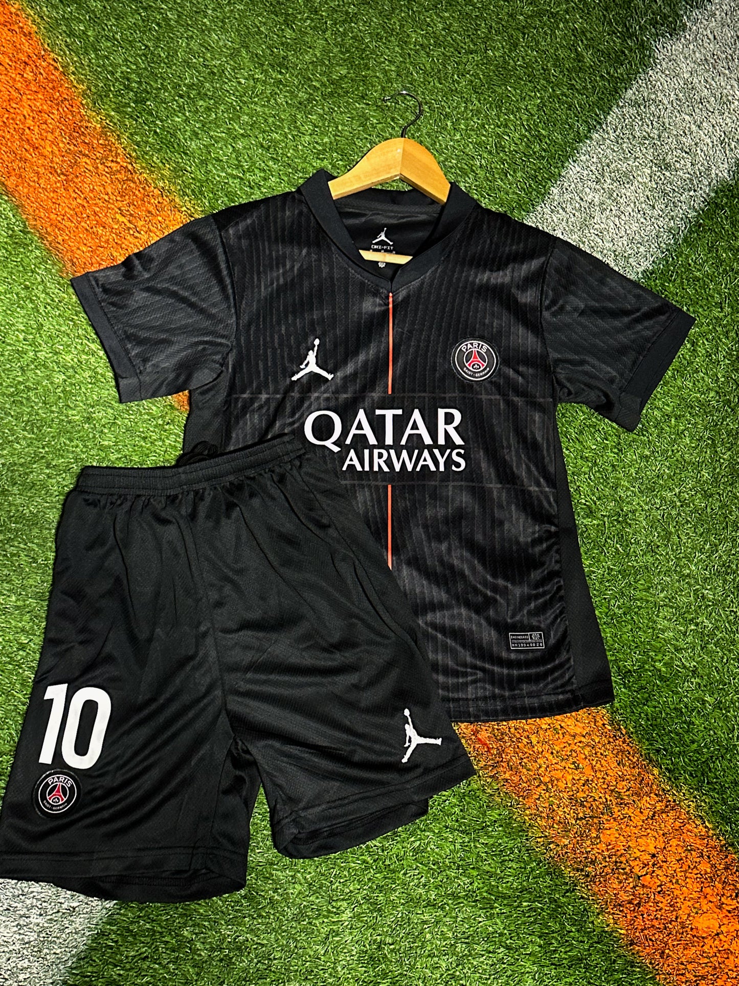Paris Saint-Germain 2025/2026 Fourth Jersey – Ousmane Dembélé 10- Kids Black Jordan Edition