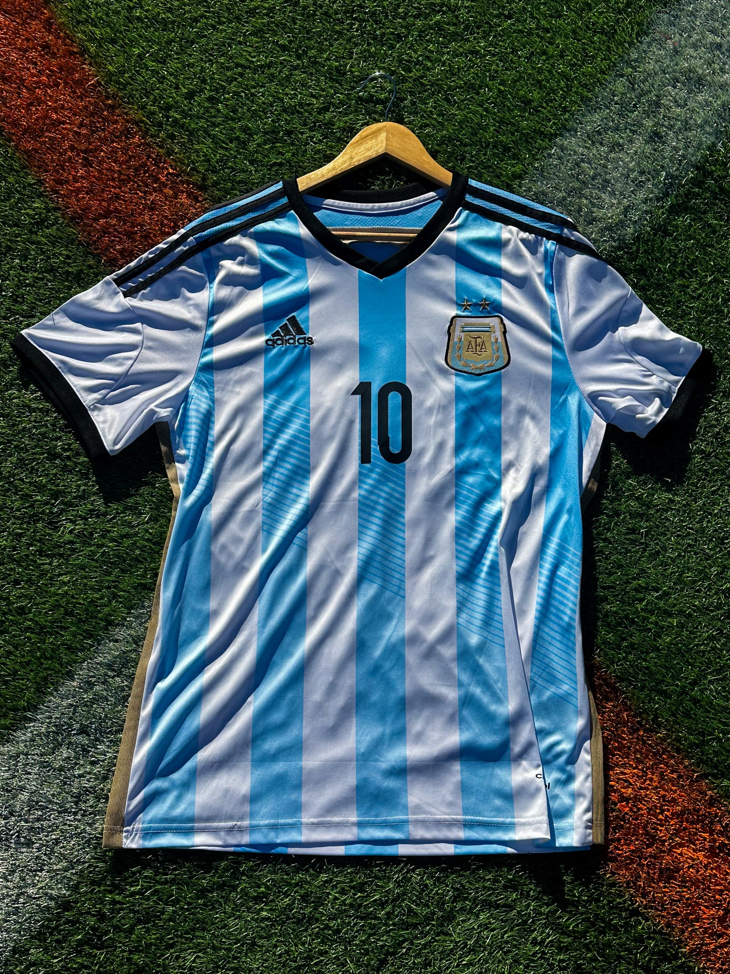 Argentina 2014 Home Messi #10 Vintage Adidas Soccer Jersey – Retro World Cup Edition