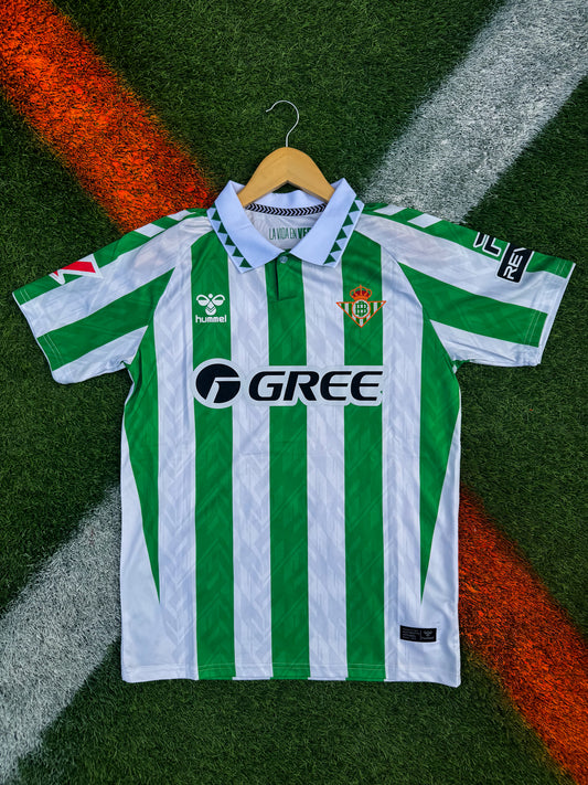 Real Betis 2024/2025 Home Jersey – Green & White Classic La Liga Kit