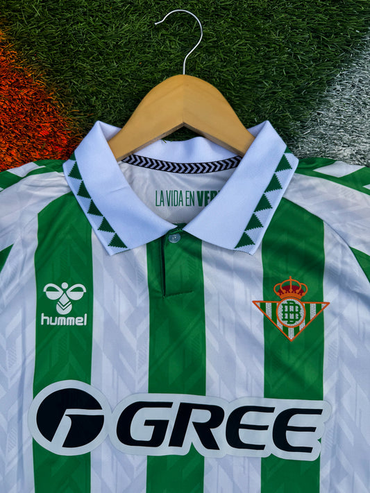 Real Betis 2024/2025 Home Jersey – Green & White Classic La Liga Kit
