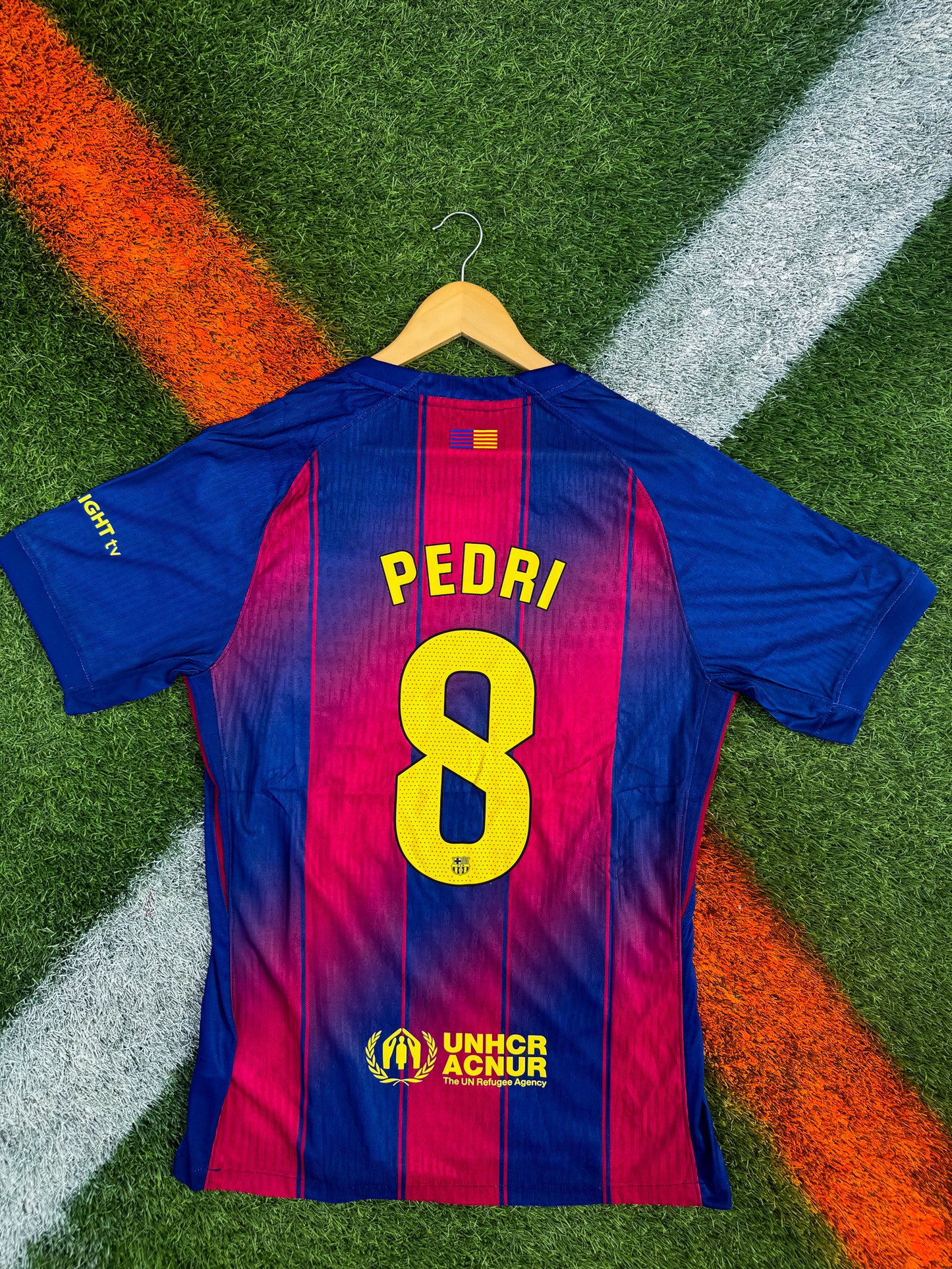 FC Barcelona 2025–2026 Kids Home Jersey – Lamine Yamal #10 – Blaugrana Gradient Strip Kids