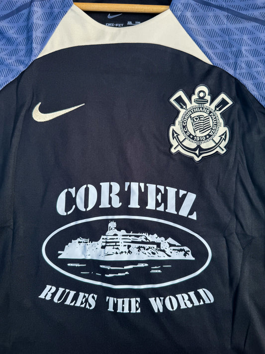 Corinthians 2025 Away Jersey – Black & White Timão Football Kit