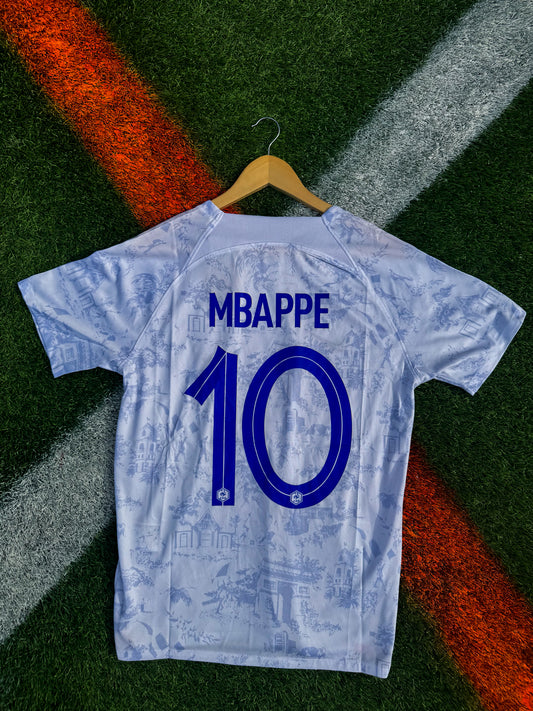 France 2022/2023 Away Jersey – Kylian Mbappé 10- World Cup White Kit