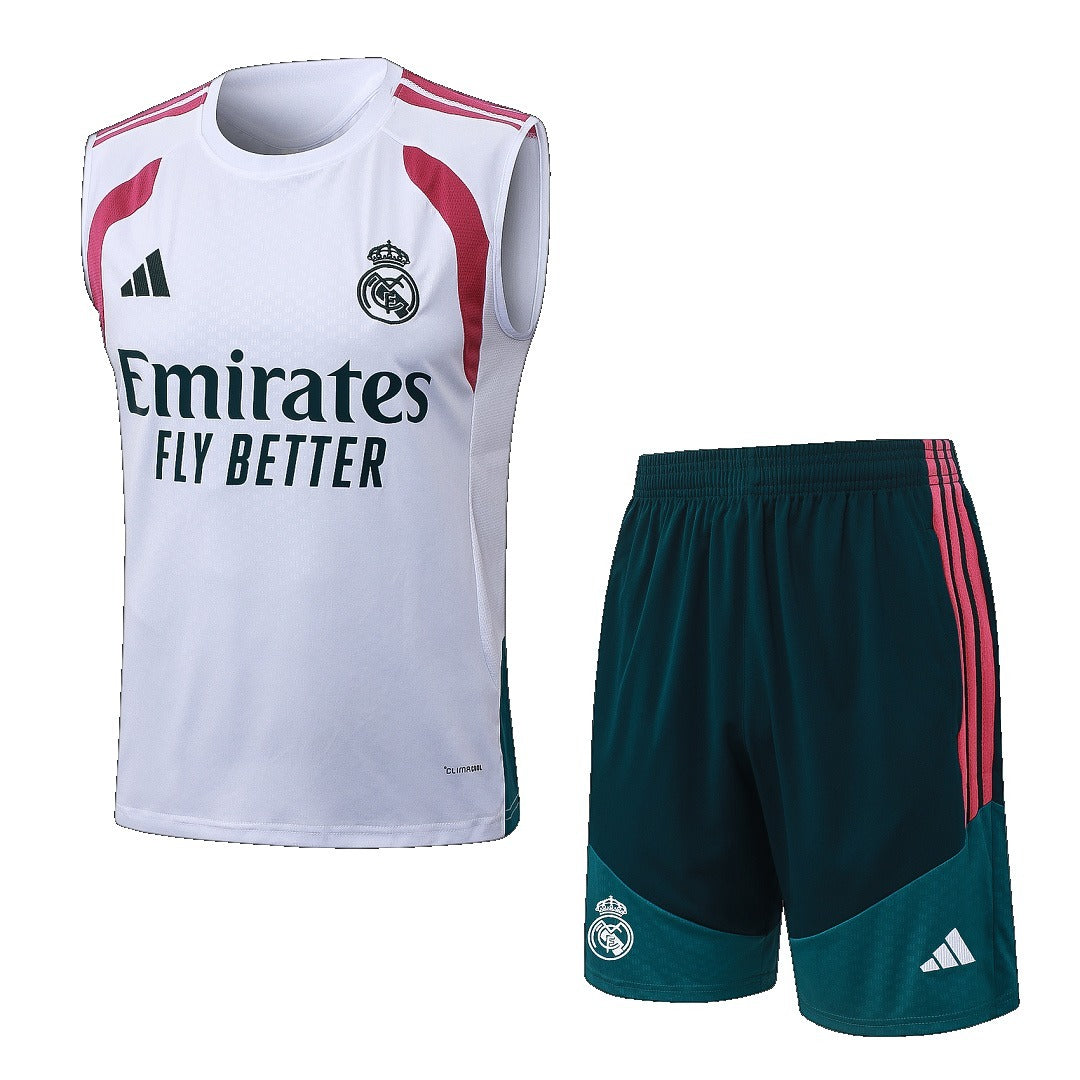 Real Madrid 2024-2025 Training Sleeveless Jersey & Shorts Set – Adidas Climacool