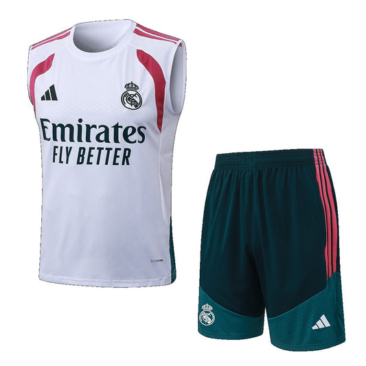 Real Madrid 2024-2025 Training Sleeveless Jersey & Shorts Set – Adidas Climacool
