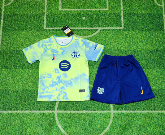 FC Barcelona 2024/2025 Third Kids Mini Kit – Nike Dri-FIT "Barely Volt" Edition