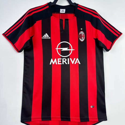 AC Milan 2004/2005 Home Vintage Soccer Jersey – Retro Rossoneri Classic