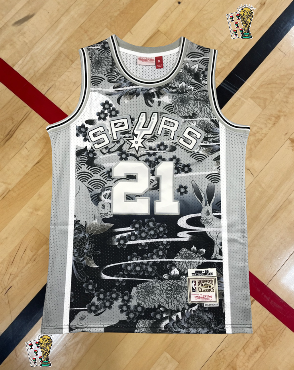 San Antonio Spurs 1998-99 Special Edition Jersey – Silver Blossom Edition