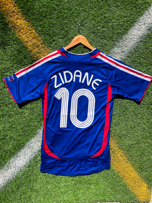 France 2006 Home Zidane #10 & Henry #12 Vintage World Cup Soccer Jersey – Retro Adidas Blue Kit - Five Of Cups Official