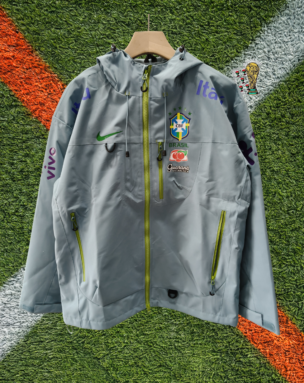 Brazil 2010s Windbreaker – Seleção Grey Hooded Edition