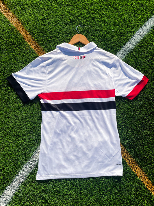 São Paulo FC 2024/2025 Home Tricolor New Balance Jersey – Classic White with Iconic Stripes - Five Of Cups Official