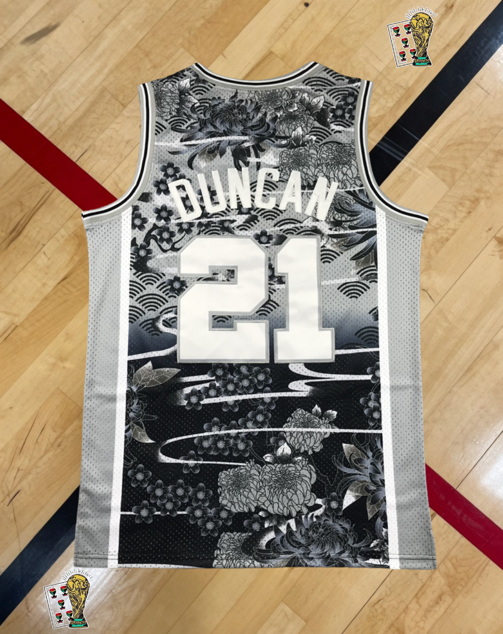 San Antonio Spurs 1998-99 Special Edition Jersey – Silver Blossom Edition