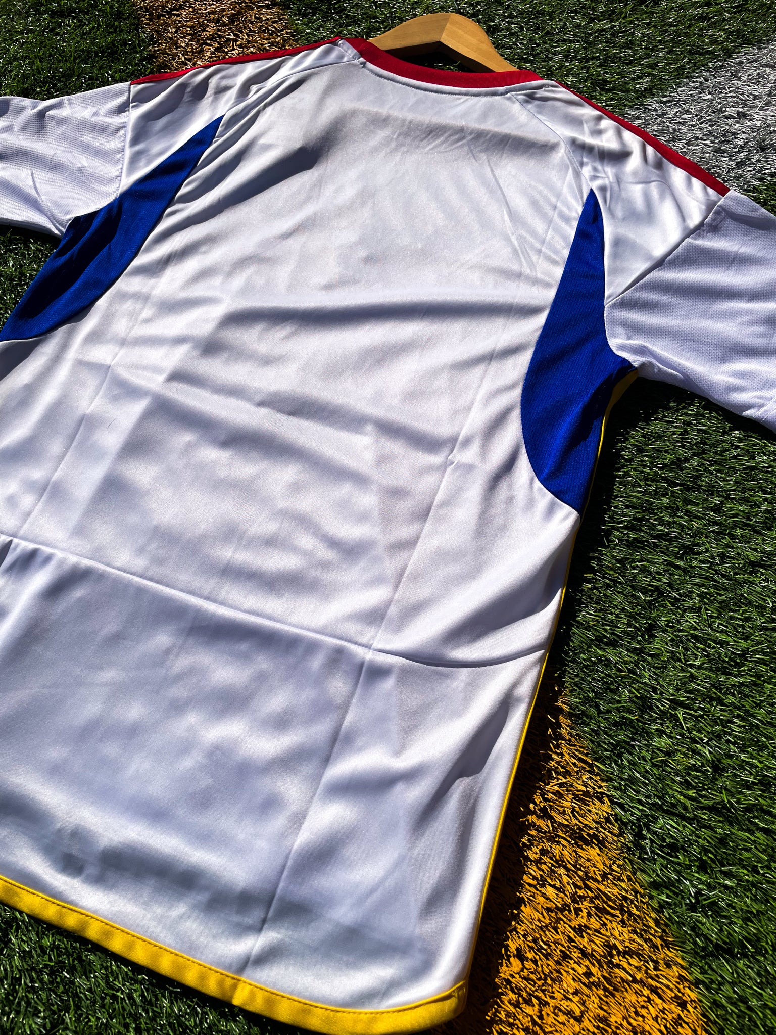 Back view of the all-white 2024 Venezuela away kit