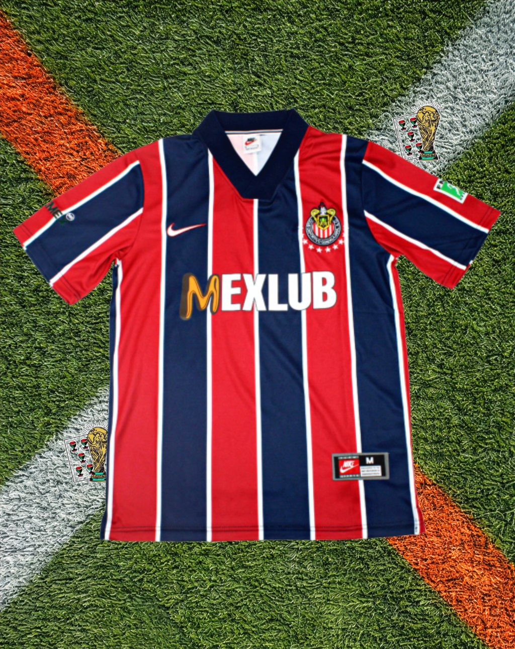Chivas de Guadalajara 1998 Away Jersey – Navy Stripe Classic Edition