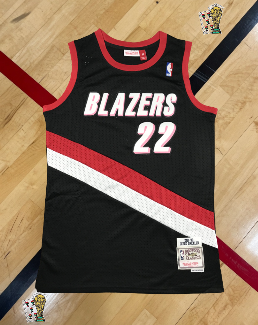 Portland Trail Blazers 1991-92 Third Jersey – Rose City Pinwheel Edition