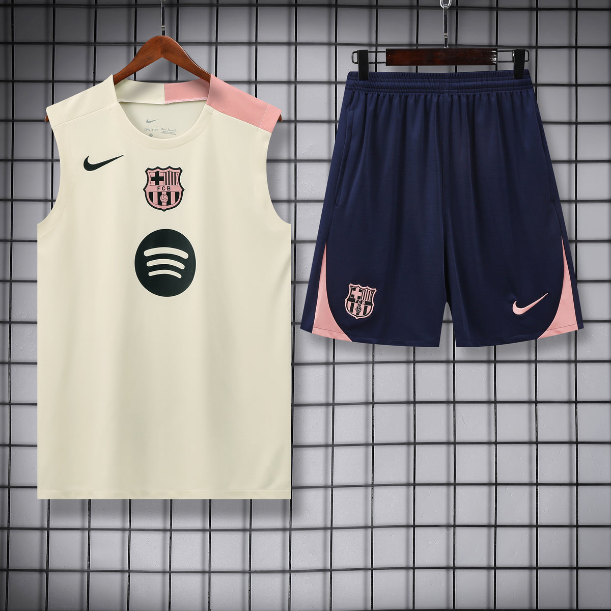 Barcelona Training Vest Set – Cream Blush Edition