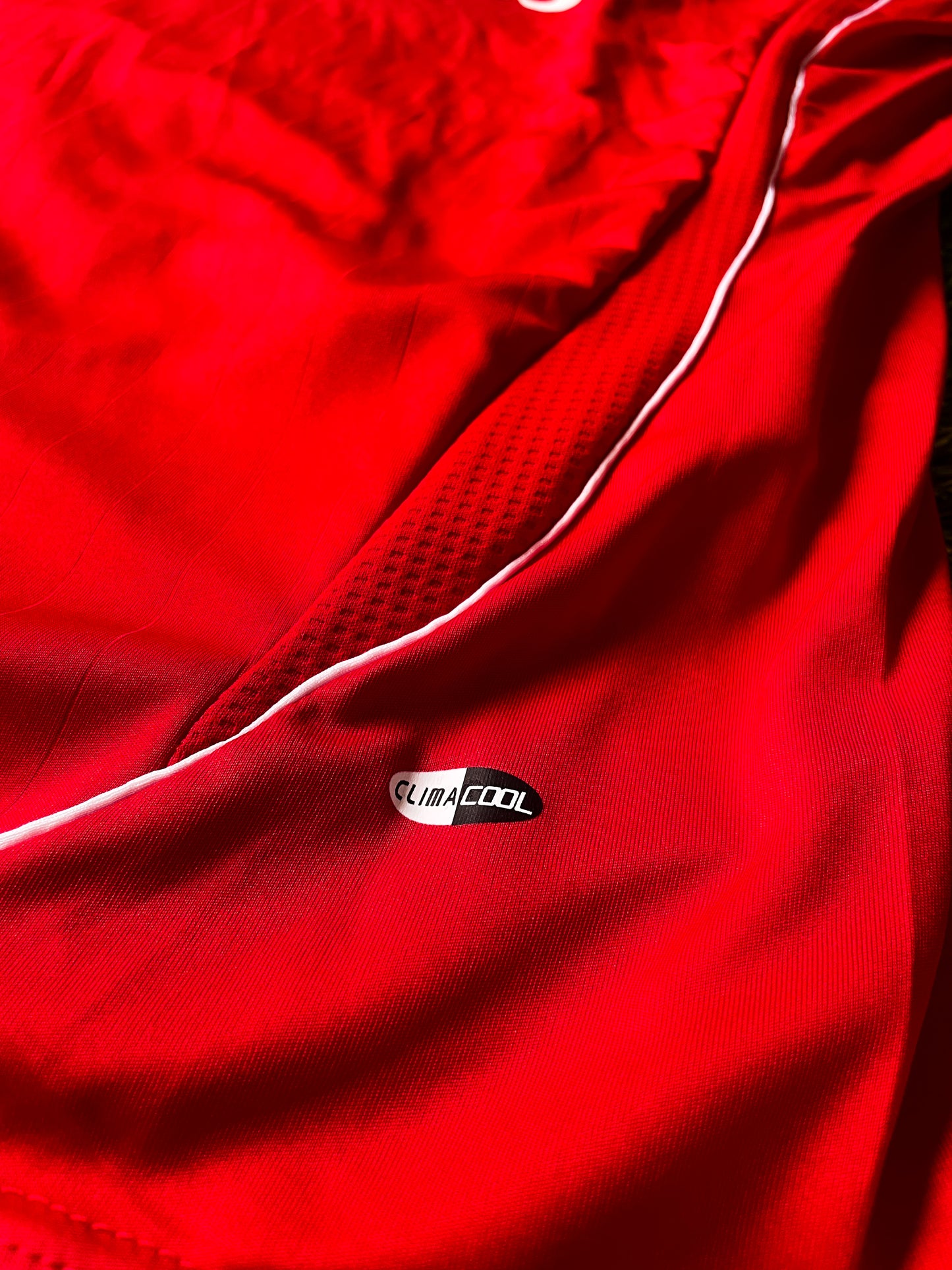 Close-up of club crest and Adidas detailing from 2006

