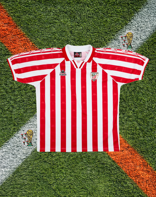 Athletic Bilbao 1996-97 Home Jersey – Jacquard Stripe Edition