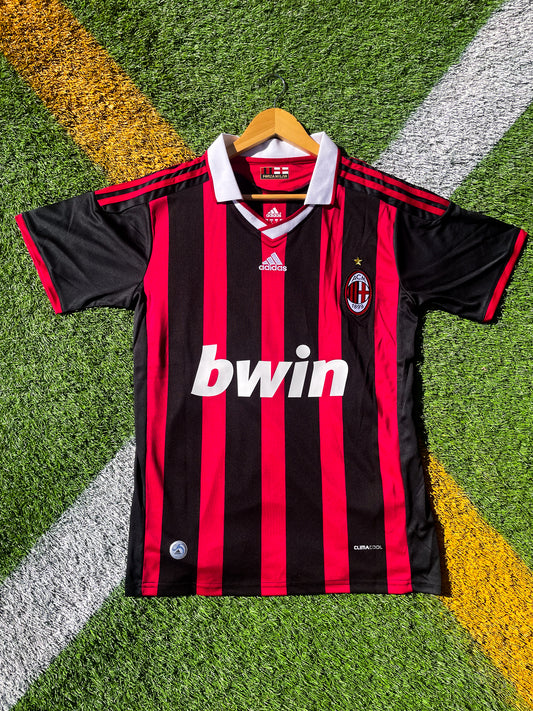 AC Milan 2009-2010 Home Jersey – Ronaldinho #80 & Pirlo #21 & Beckham #23 Vintage Serie A Edition - Five Of Cups Official