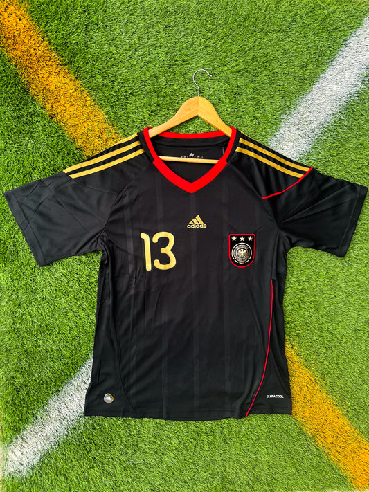 Germany 2010 Away Müller #13 & Özil #8 Vintage World Cup Soccer Jersey – Classic Black Adidas Kit - Five Of Cups Official
