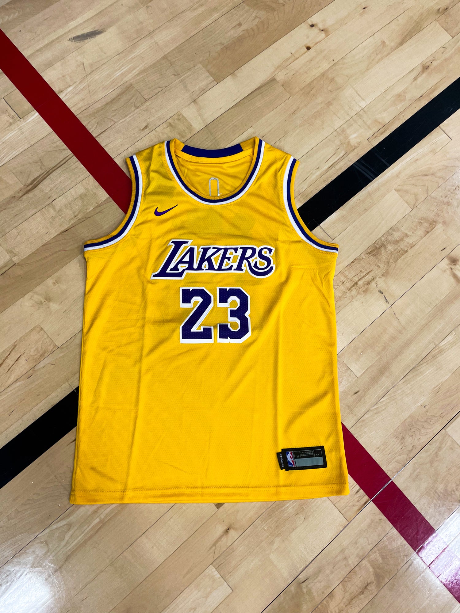 Los Angeles Lakers 2023–2024 LeBron James #23 Kids NBA Jersey – Youth Purple & Gold Star - Five Of Cups Official