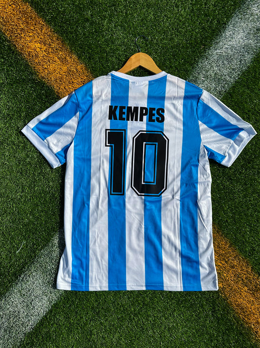 Argentina 1978 Home Kempes #10 Vintage Adidas Soccer Jersey – Retro World Cup Classic Football Kit - Five Of Cups Official