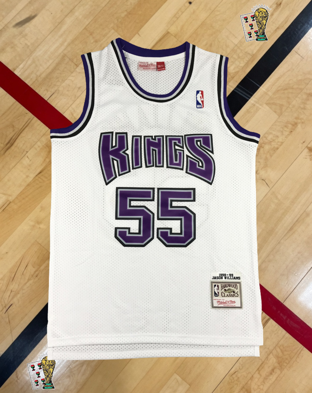 Sacramento Kings 1998-99 Home Jersey – Williams White Edition