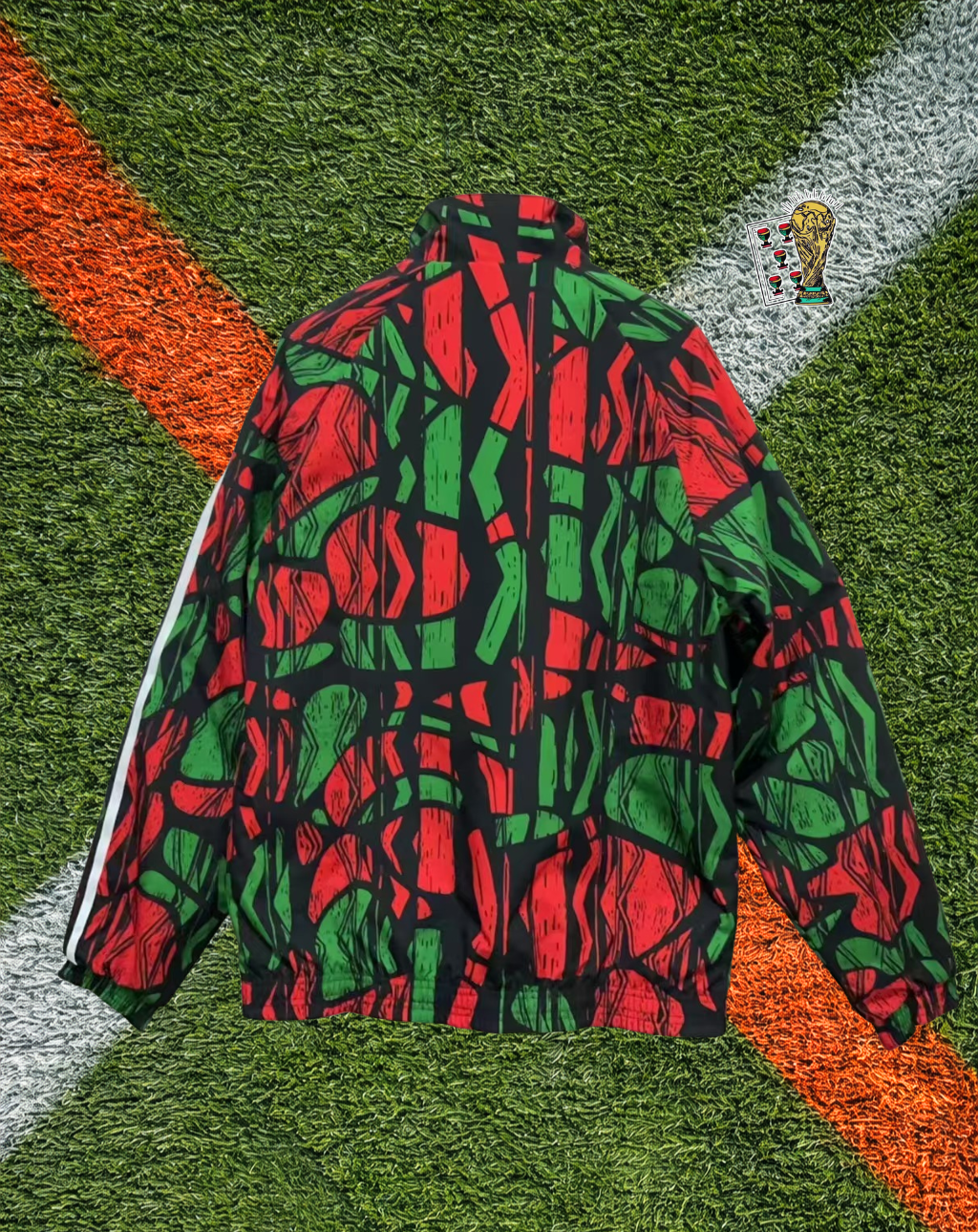 Arsenal 2020s Windbreaker – Gunners Stained-Glass Red Edition
