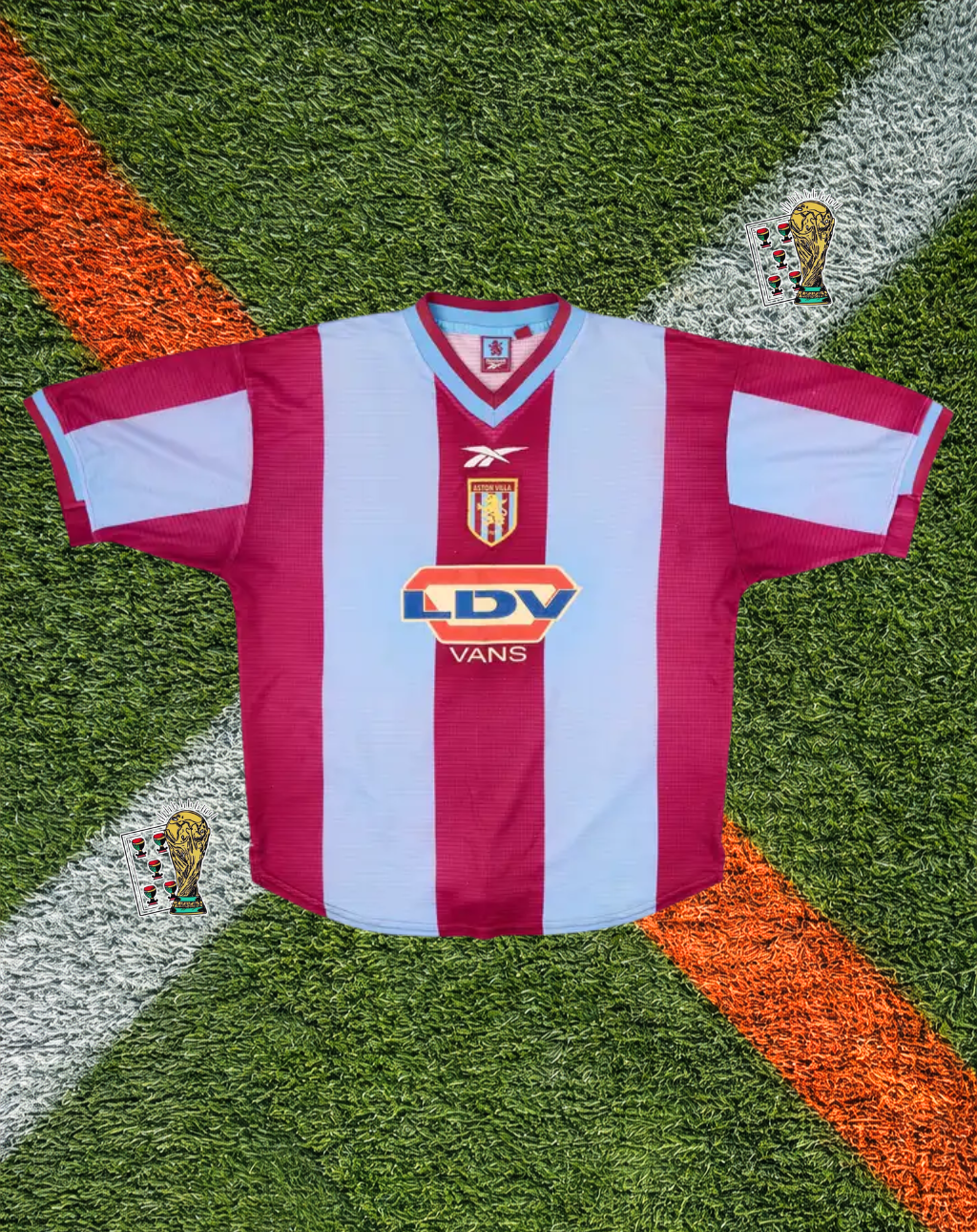 Aston Villa 2000-01 Home Jersey – LDV Vans Stripe Edition