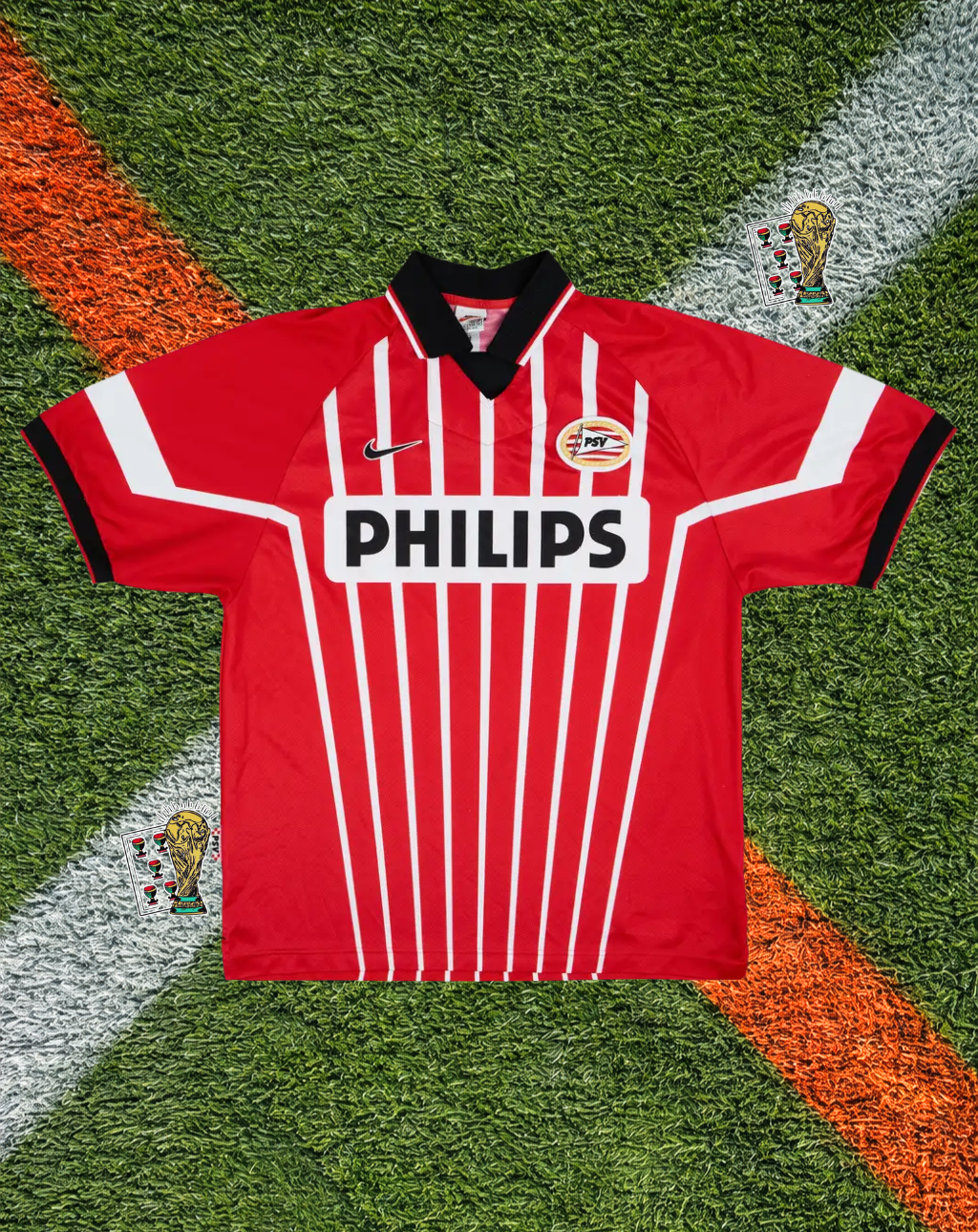 PSV Eindhoven 1996-97 Home Jersey – Fine Pinstripe Edition