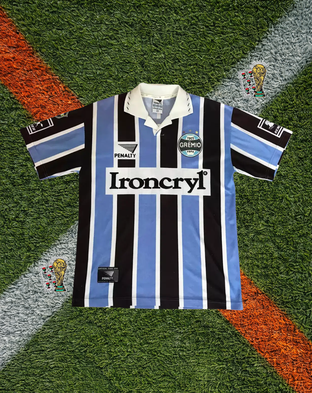 Gremio 1995-96 Home Jersey – Tricolor Stripe Edition