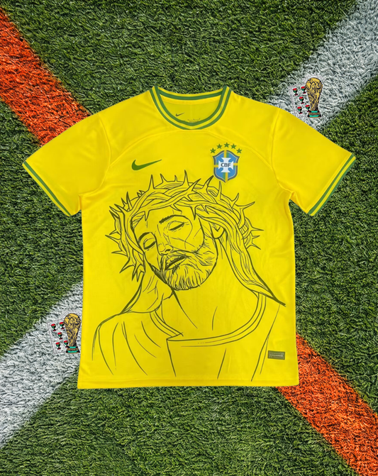 Brazil Home Jersey – Crown of Thorns Edition