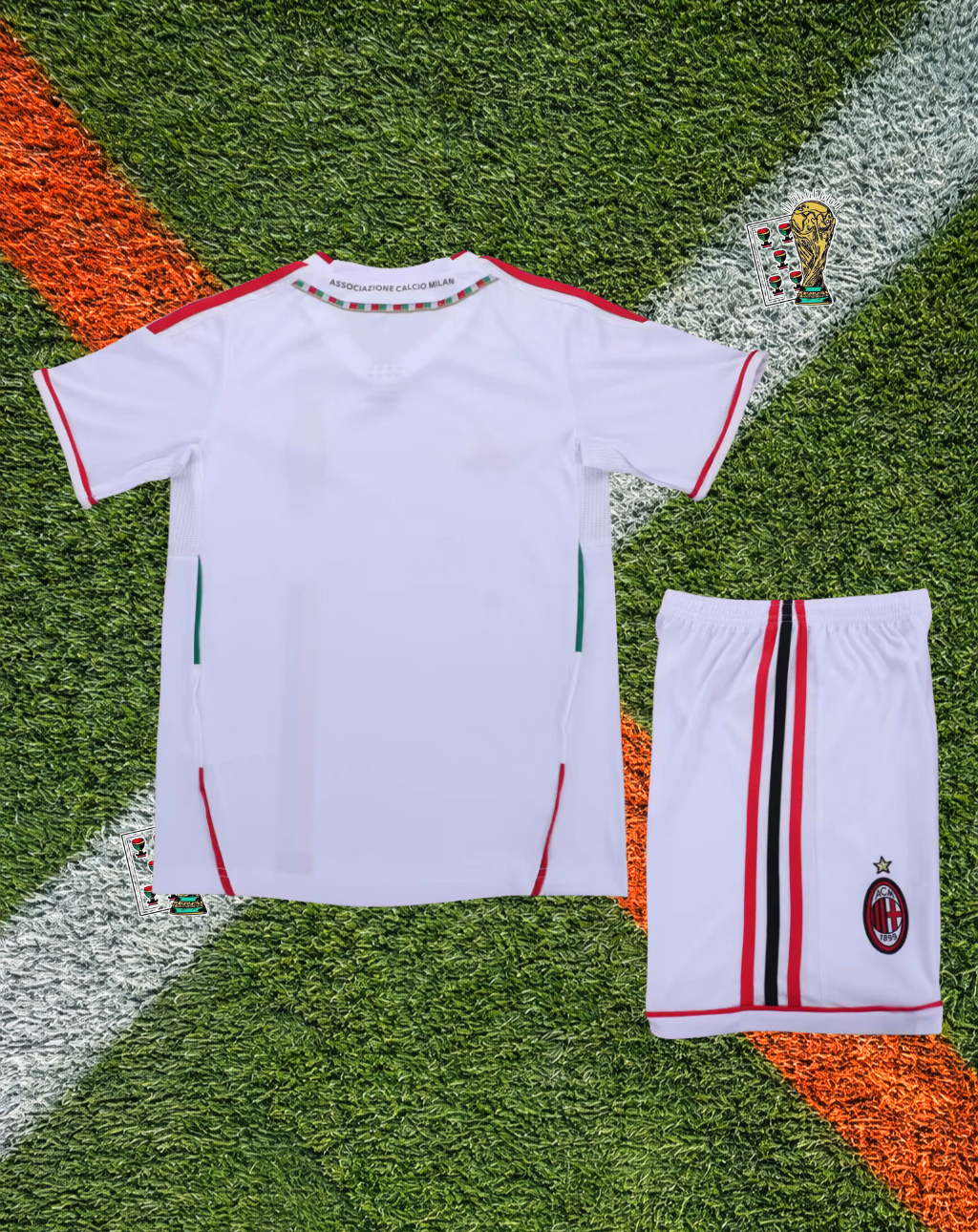 AC Milan 2010-11 Away Jersey – Fly Emirates Centre Band Youth Edition