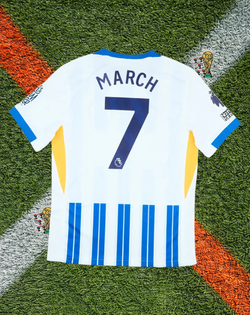 Brighton & Hove Albion 2024-25 Home Jersey – Pinstripe Gull Edition