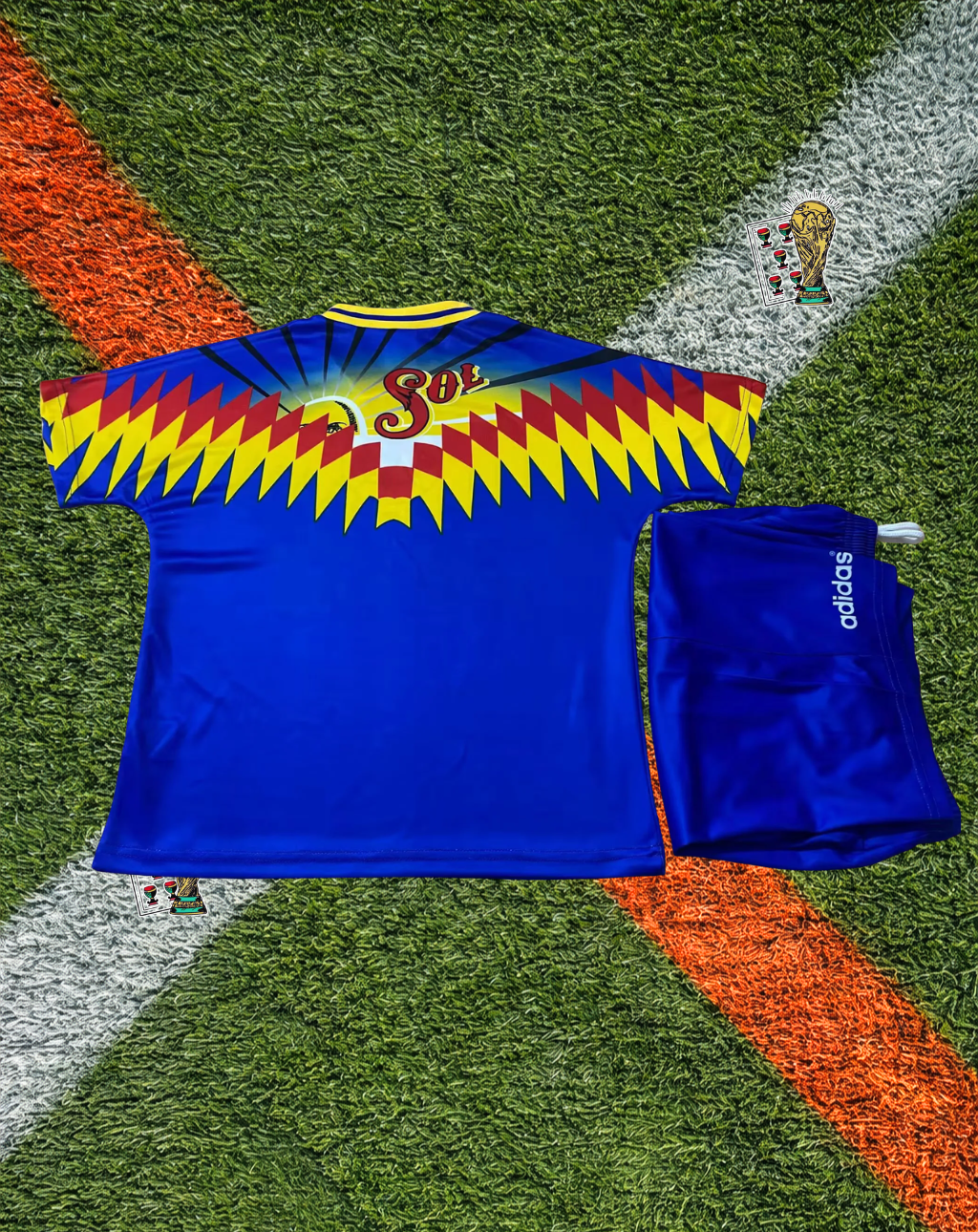 Club America 1994-95 Away Jersey – Blue Zigzag Edition