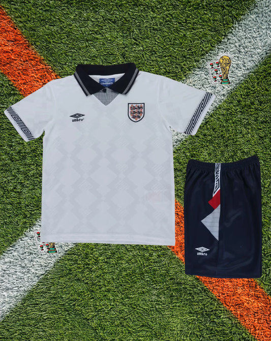 England 1990 Home Jersey – Diamond Classic Home Youth Edition