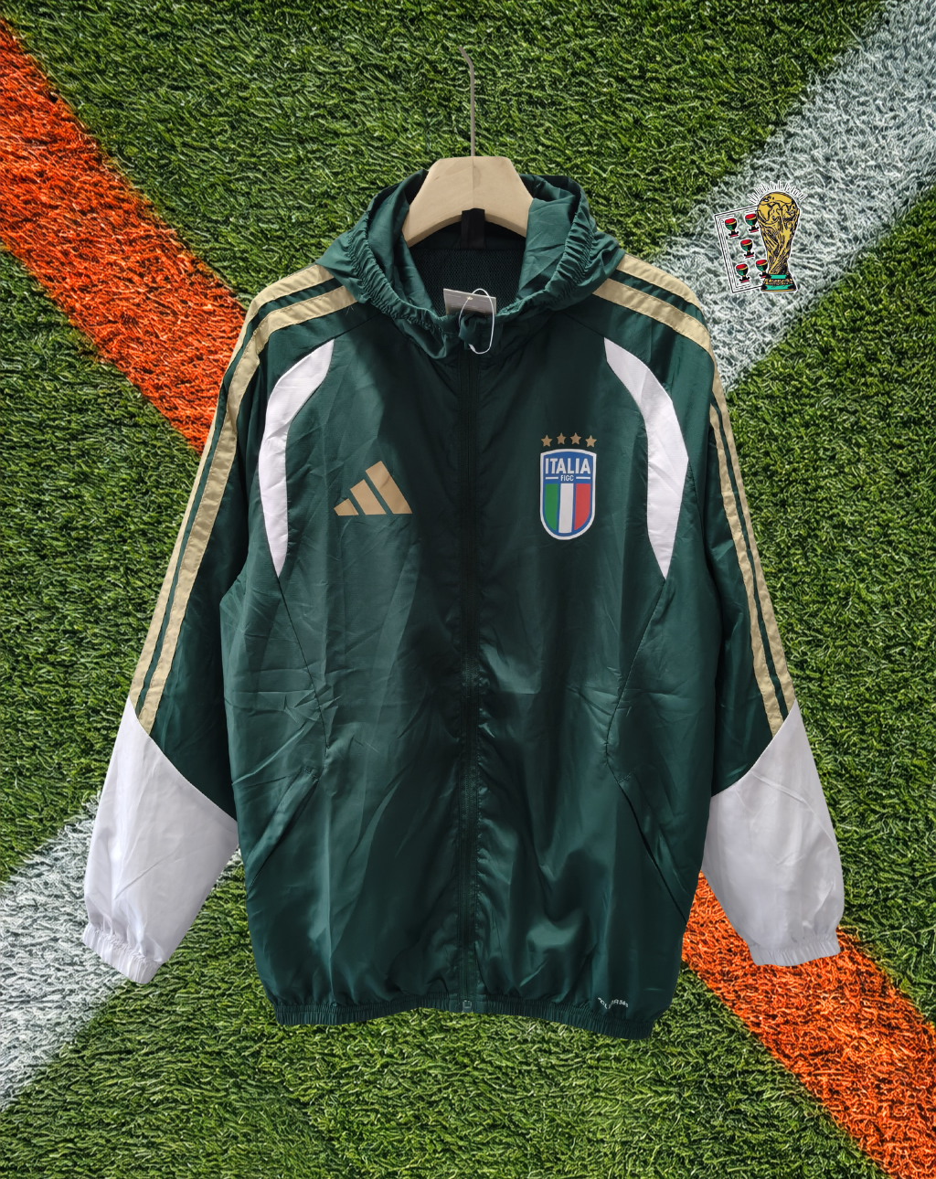 Italy 2010s Windbreaker – Azzurri Green Hooded Edition