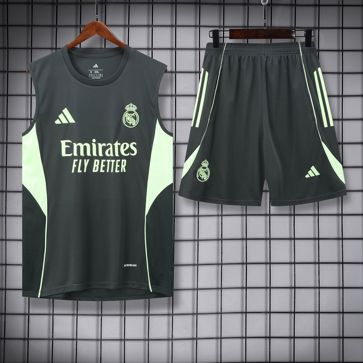 Real Madrid Training Vest Set – Charcoal Mint Edition