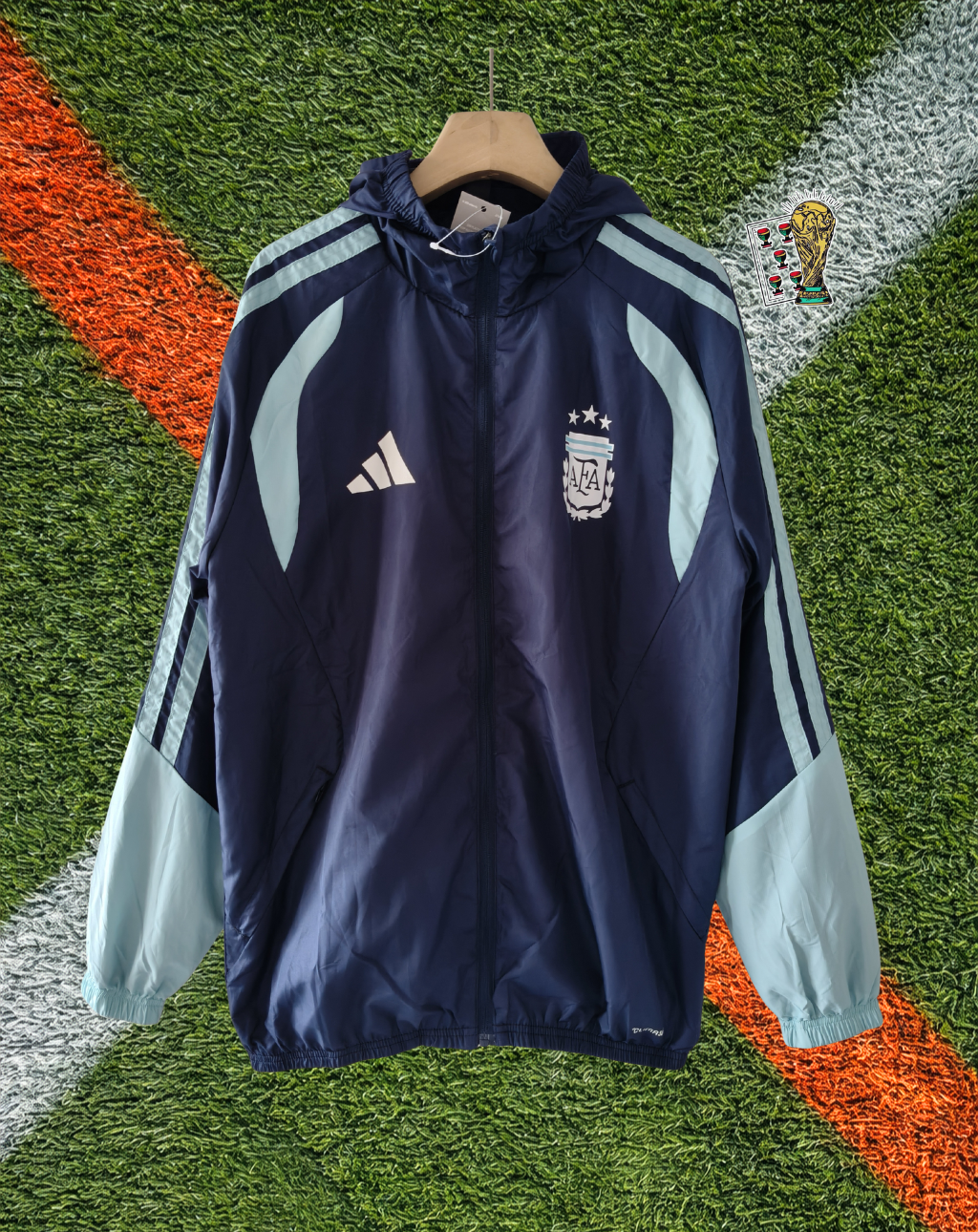 Argentina 2010s Windbreaker – Albiceleste Navy Hooded Edition