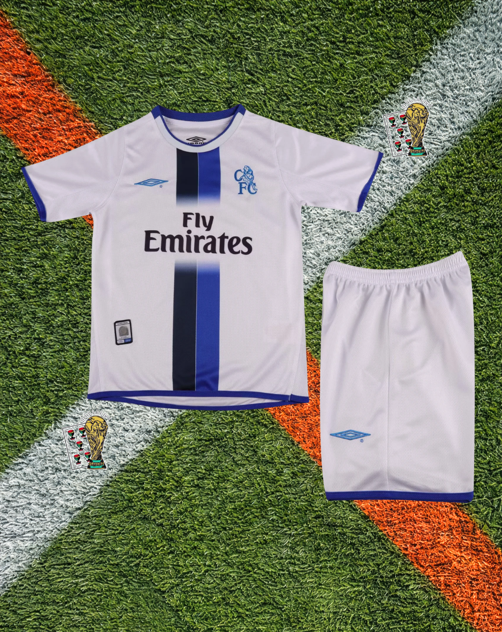 Chelsea 2003-04 Away Jersey – White Stripe Edition